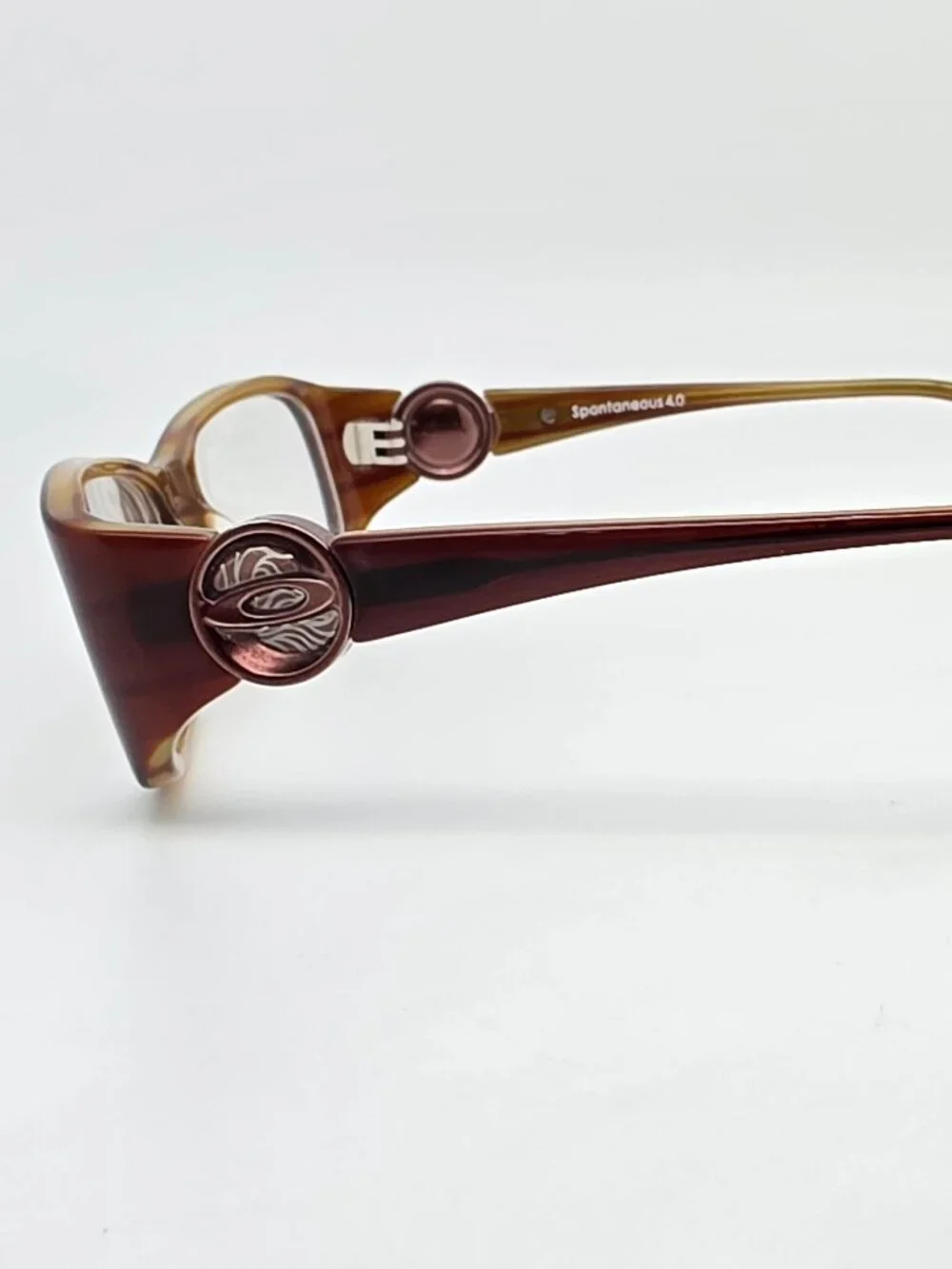 Oakley 22-090 Spontaneous 4.0 Striped Plum Polished Brown Eyeglasses Frame 51mm